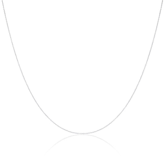 Sterling Silver Fine 0.8mm Cable Chain 14 - 32 Inches