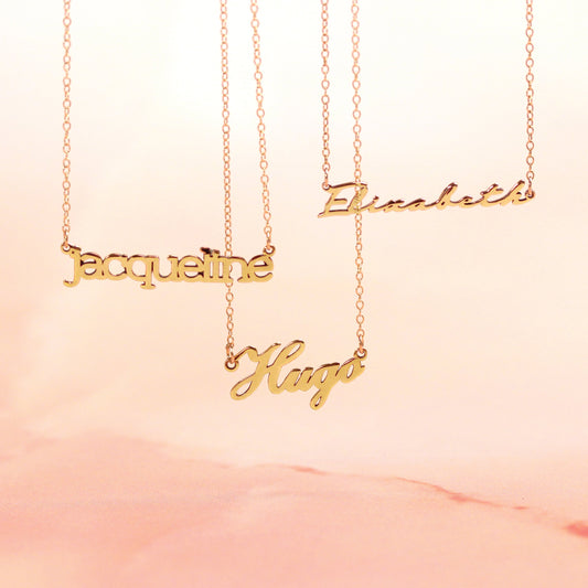 Personalised 9ct Gold Name Necklace